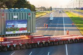 El nuevo sistema SPMT eléctrico de Mammoet está disponible inicialmente para el transporte de transformadores en los Países Bajos. (Foto: Mamut)